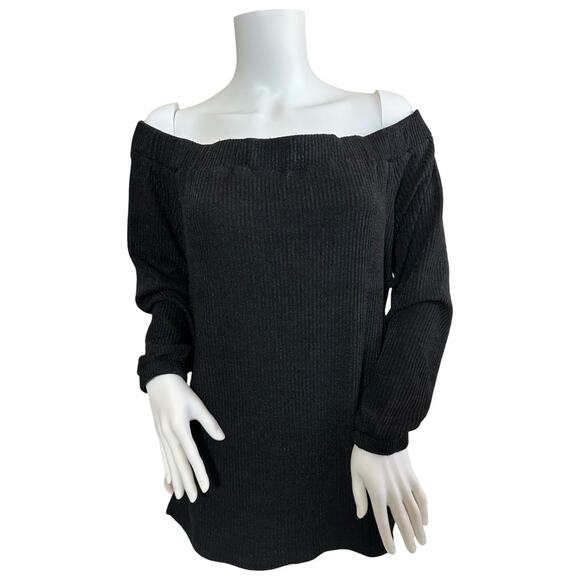 #T84 SABO SKIRT Ribbed Lightweight Sweater With Ring Detail SZ L $79 - Picture 2 of 10